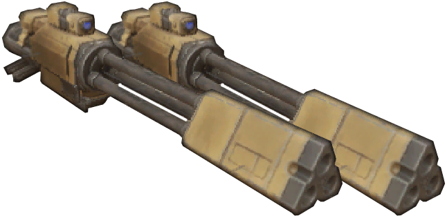 Twin Griffin Dynamics Rotary Barrel Machinegun